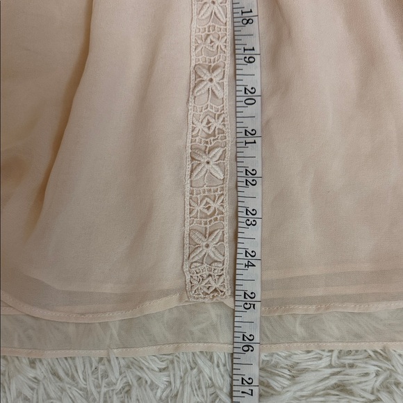 New Directions Size XL Cream Lace Crochet Yoke Peasant Blouse - Picture 9 of 9